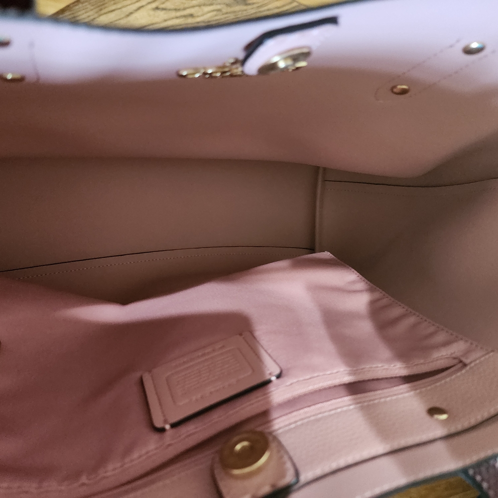 Coach Burgundy Leather Tote Bag - Picture 4 of 4